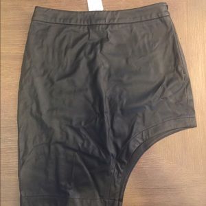 faux leather skirt